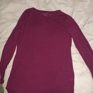 APT 9 Long Sleeve Burgundy Shirt